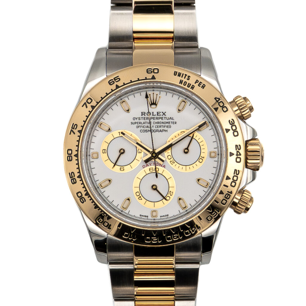 Rolex Daytona 40mm Champagne Diamond Dial With Box & Papers