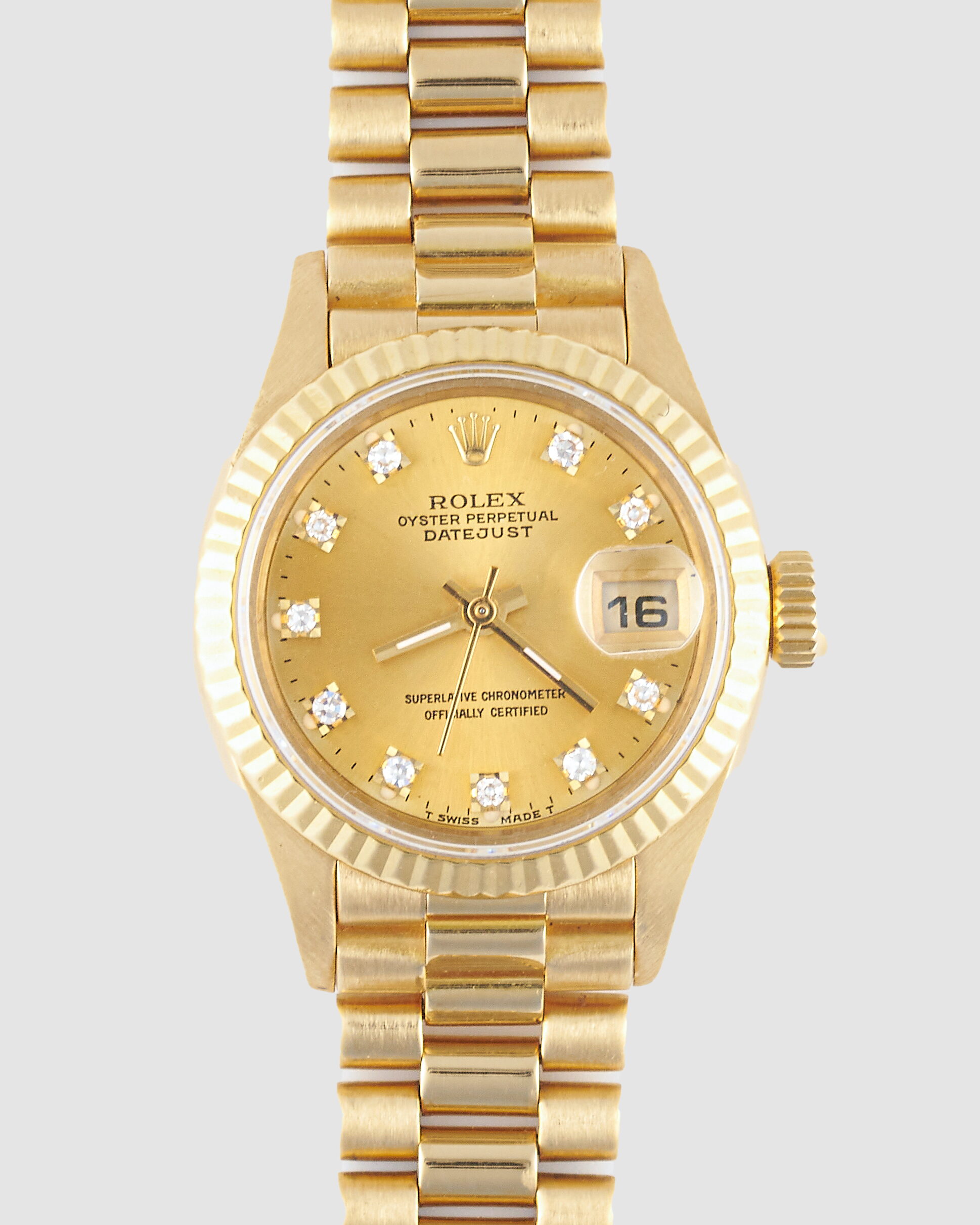 Rolex Datejust 69178 Champagne Diamond Dial