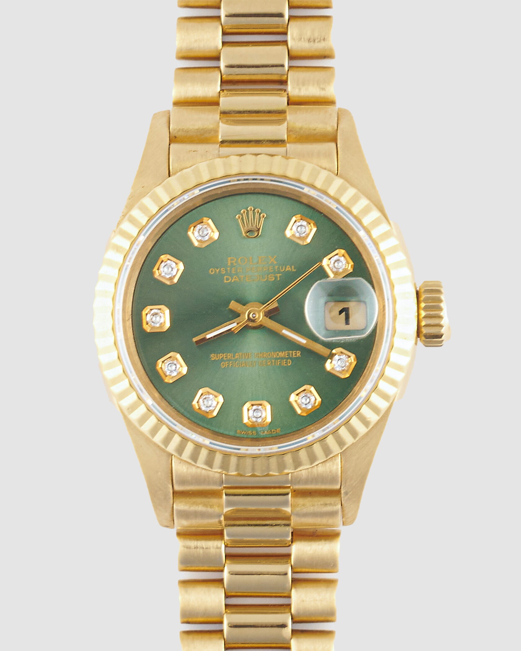 Rolex Datejust 69178 Olive Diamond Dial
