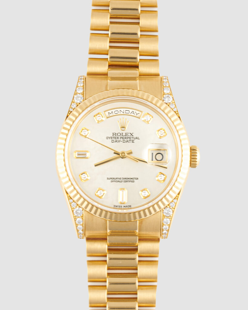 Rolex Day-Date 118338 Factory MOP Diamond Dial