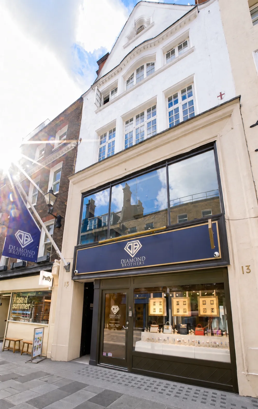 Diamond Brothers shop front at 13 South Molton Street, Mayfair
