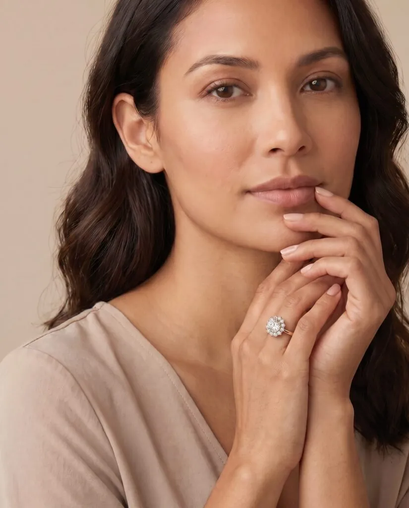 Old Cut Halo Ring
