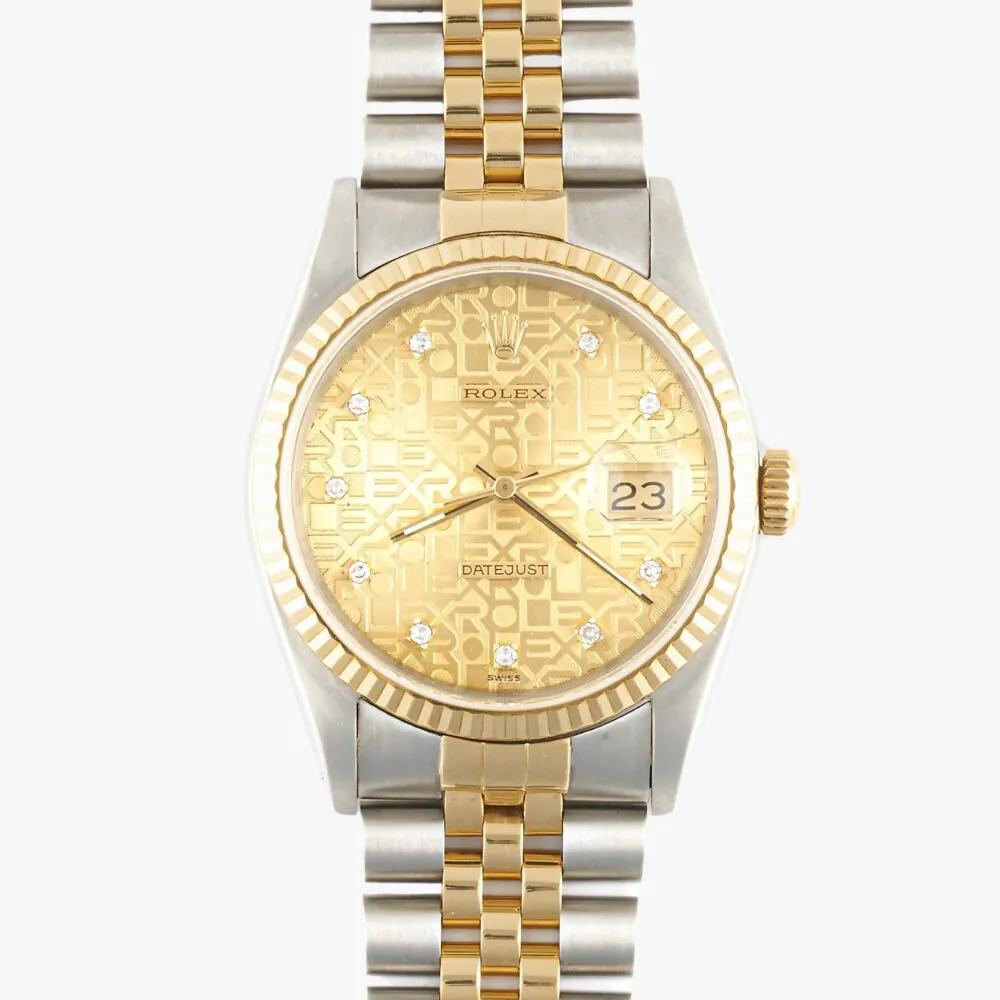 Rolex 16233 Datejust Champagne Jubilee Diamond Dial