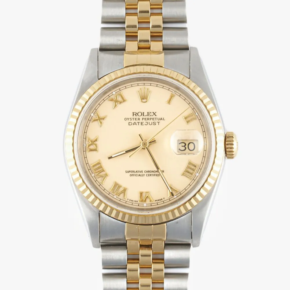 Rolex 16233 Datejust Ivory Roman Numeral Dial
