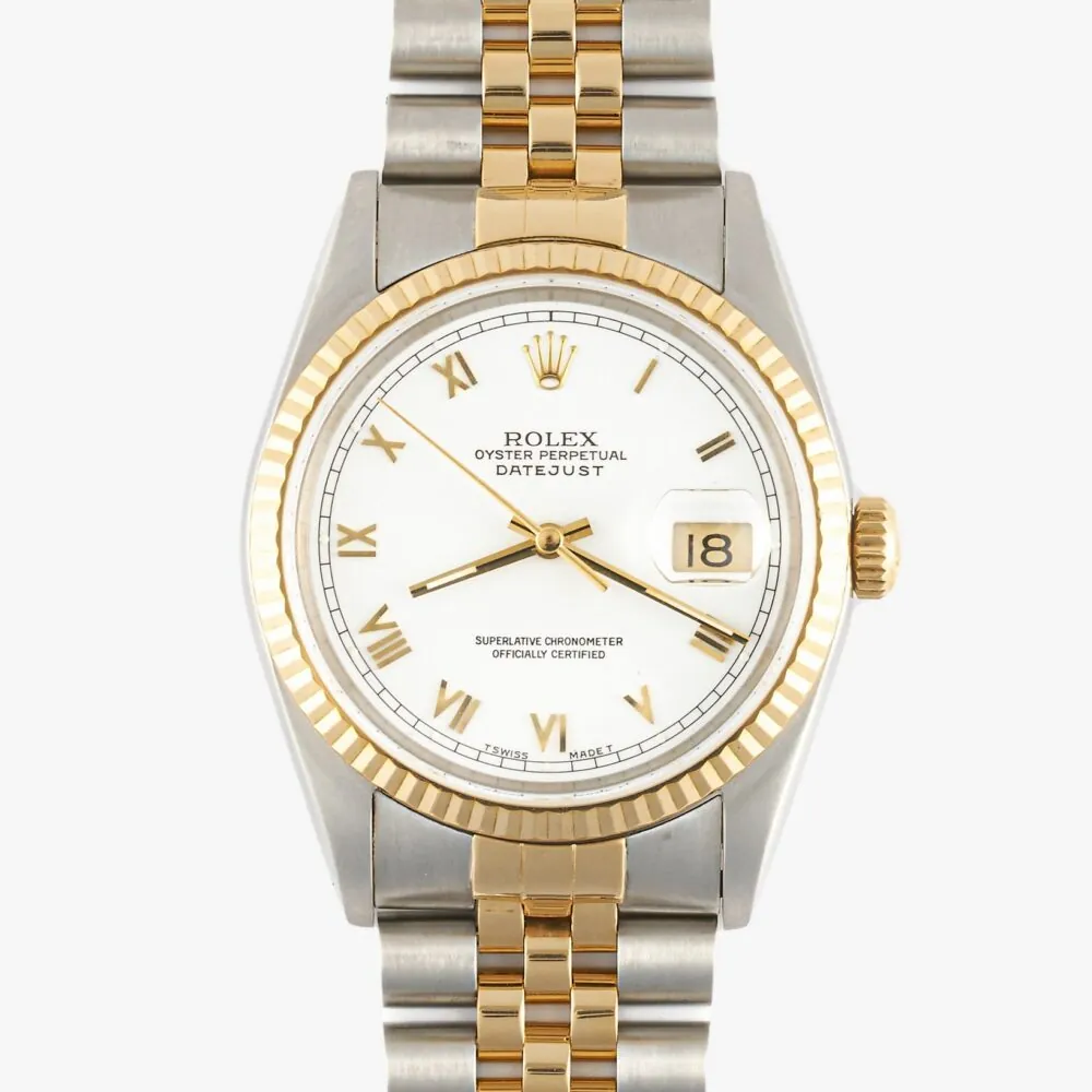Rolex 16233 Datejust White Roman Numeral Dial