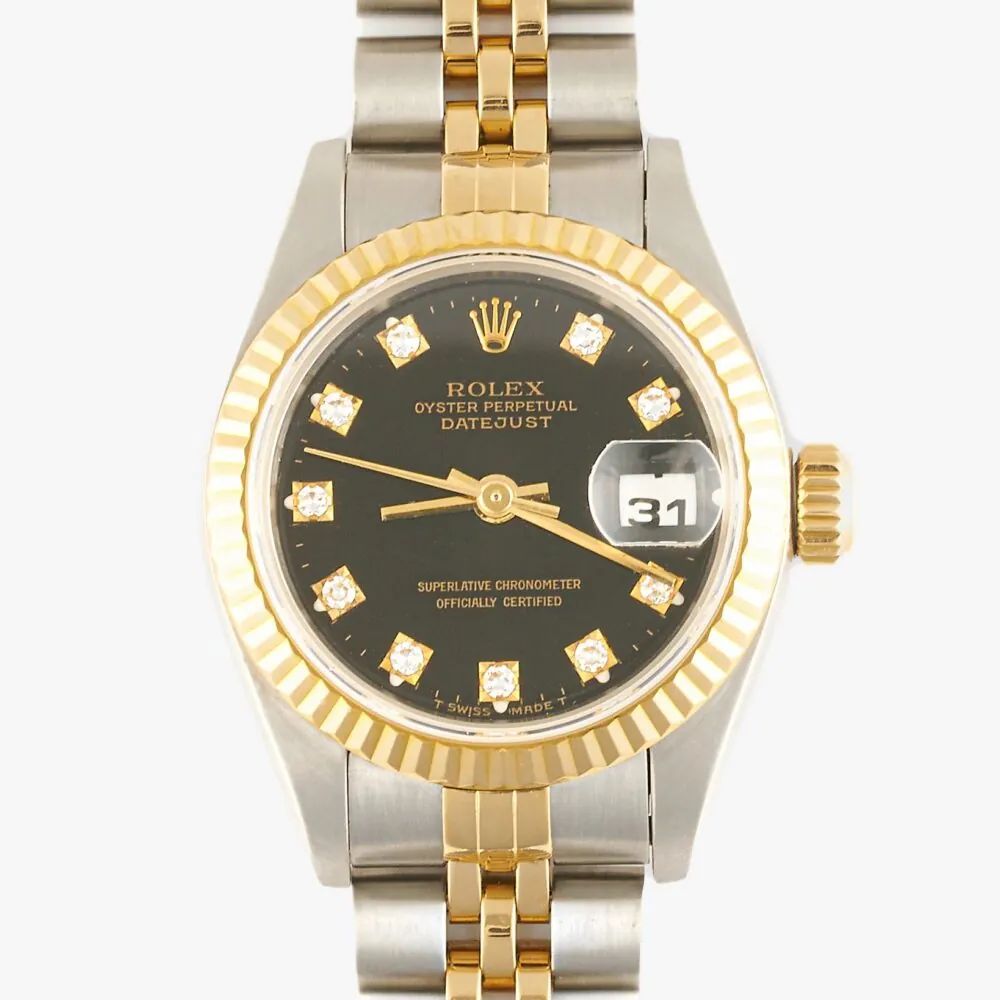 Rolex 69173 Datejust Black Diamond Dial