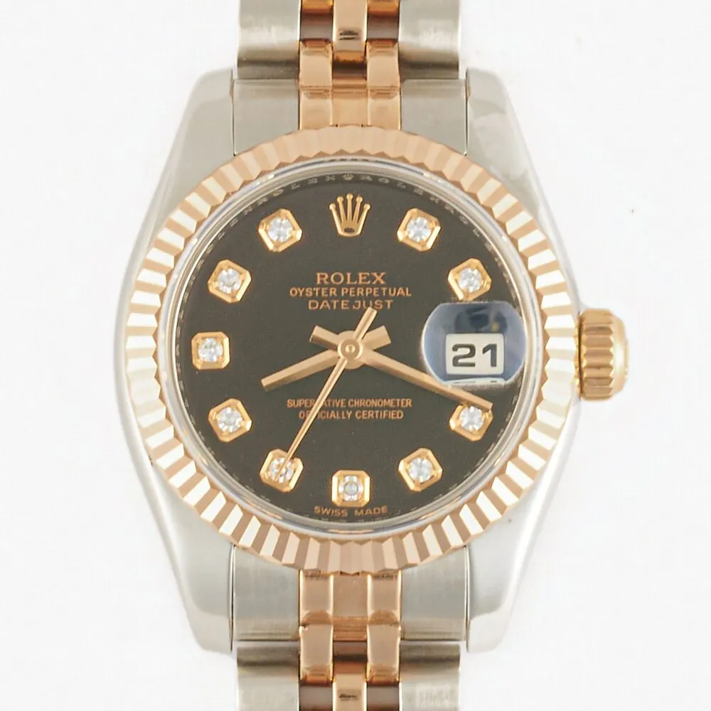 Rolex Datejust 179171 2015 Black Diamond Dial
