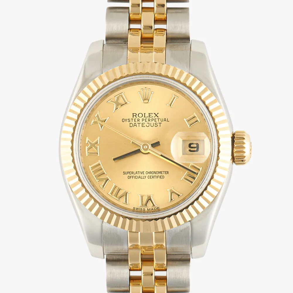 Rolex Datejust 179173 Champagne Roman Dial 2008