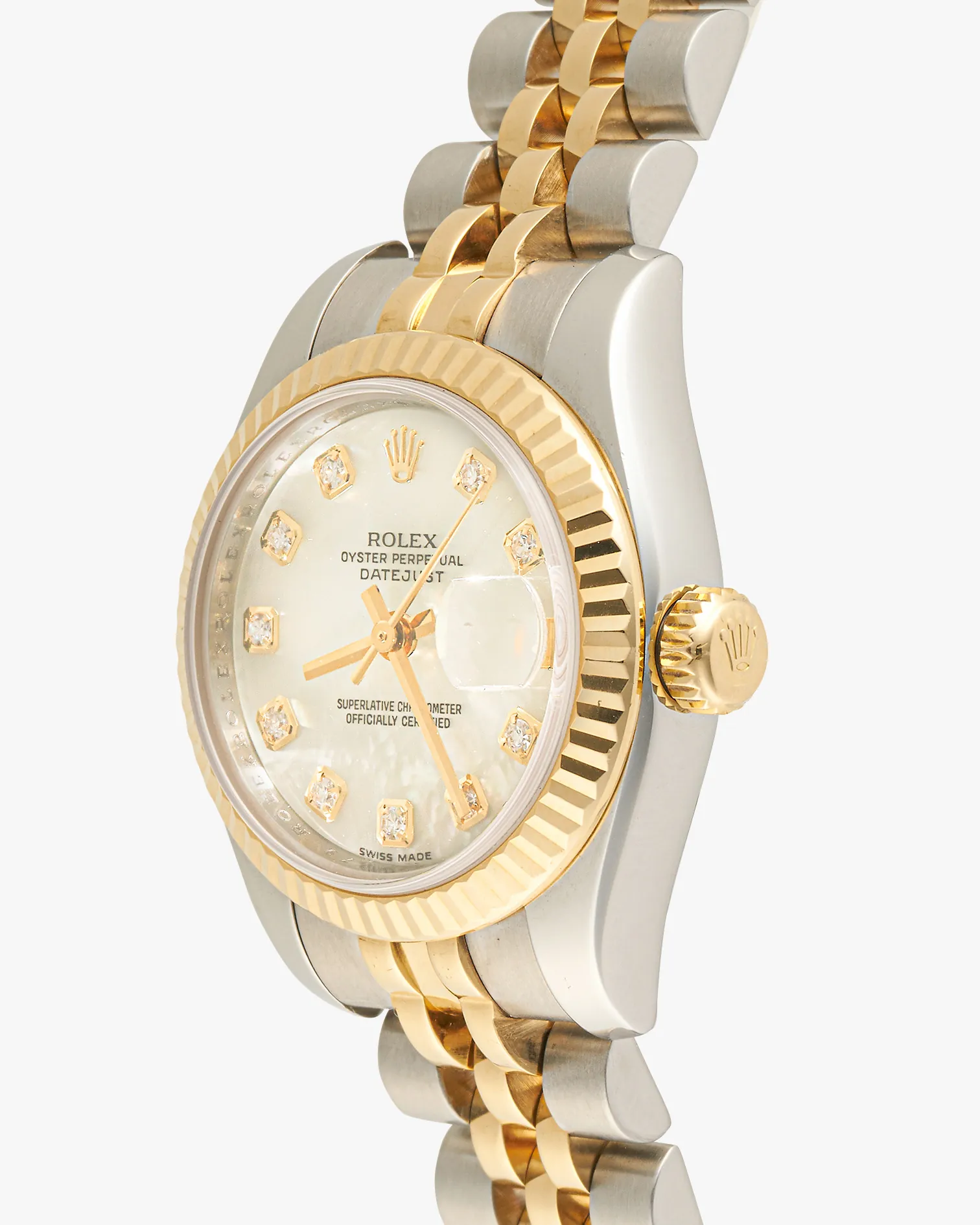 Rolex Datejust 179173 White Mother Of Pearl Diamond Dial 2014 – photo 3