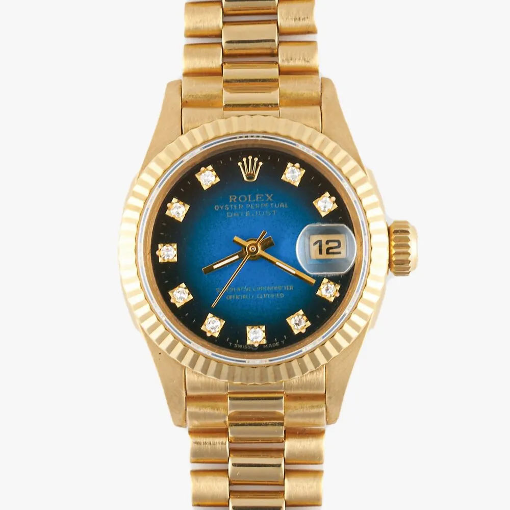 Rolex Datejust 69178 Blue Vignette Diamond Dial