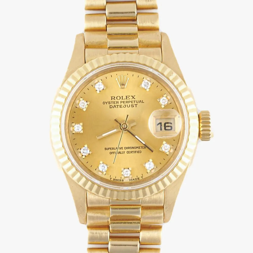 Rolex Datejust 69178 Champagne Diamond Dial