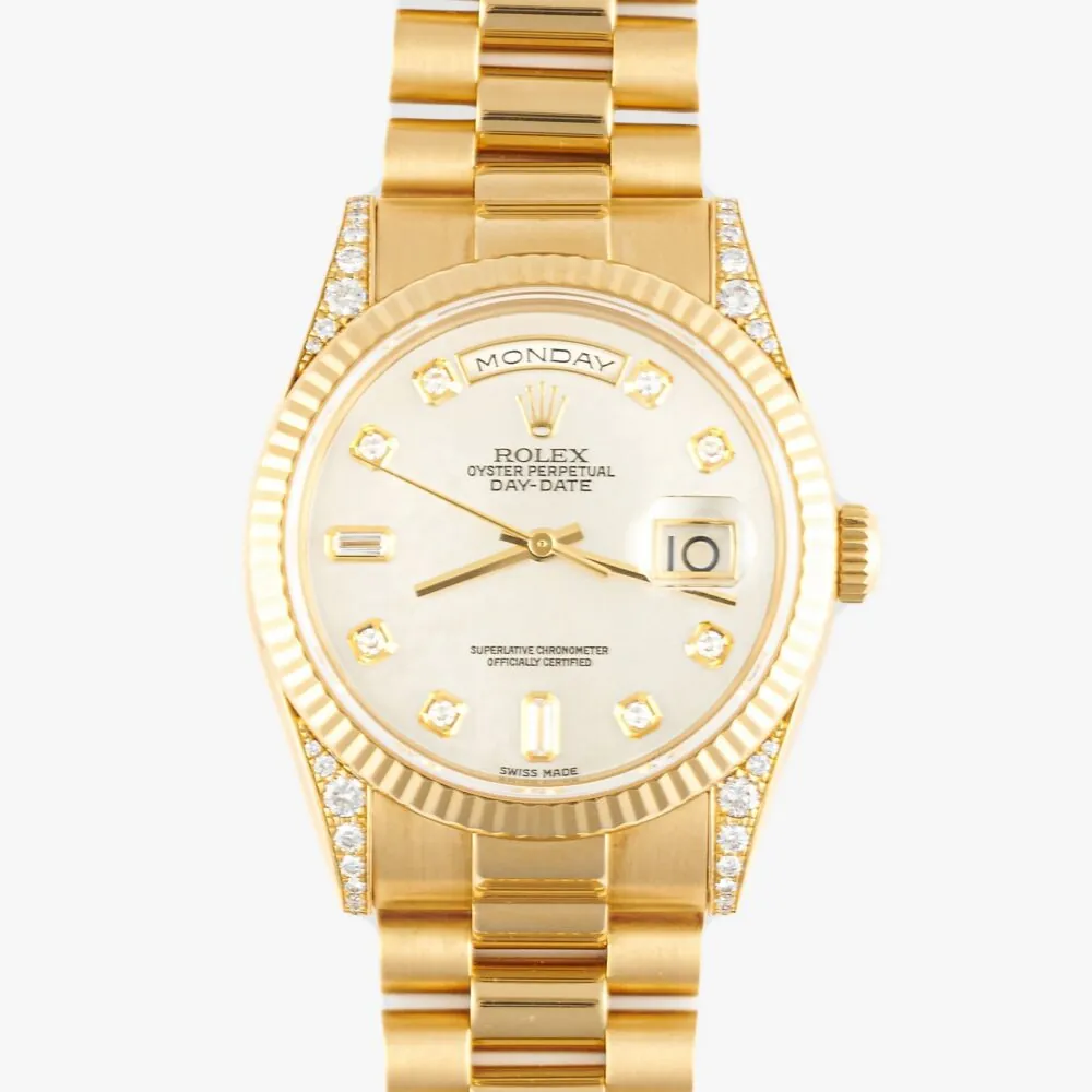Rolex Daydate 118338 Factory MOP Diamond Dial