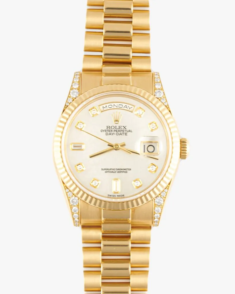 Rolex Daydate 118338 Factory MOP Diamond Dial