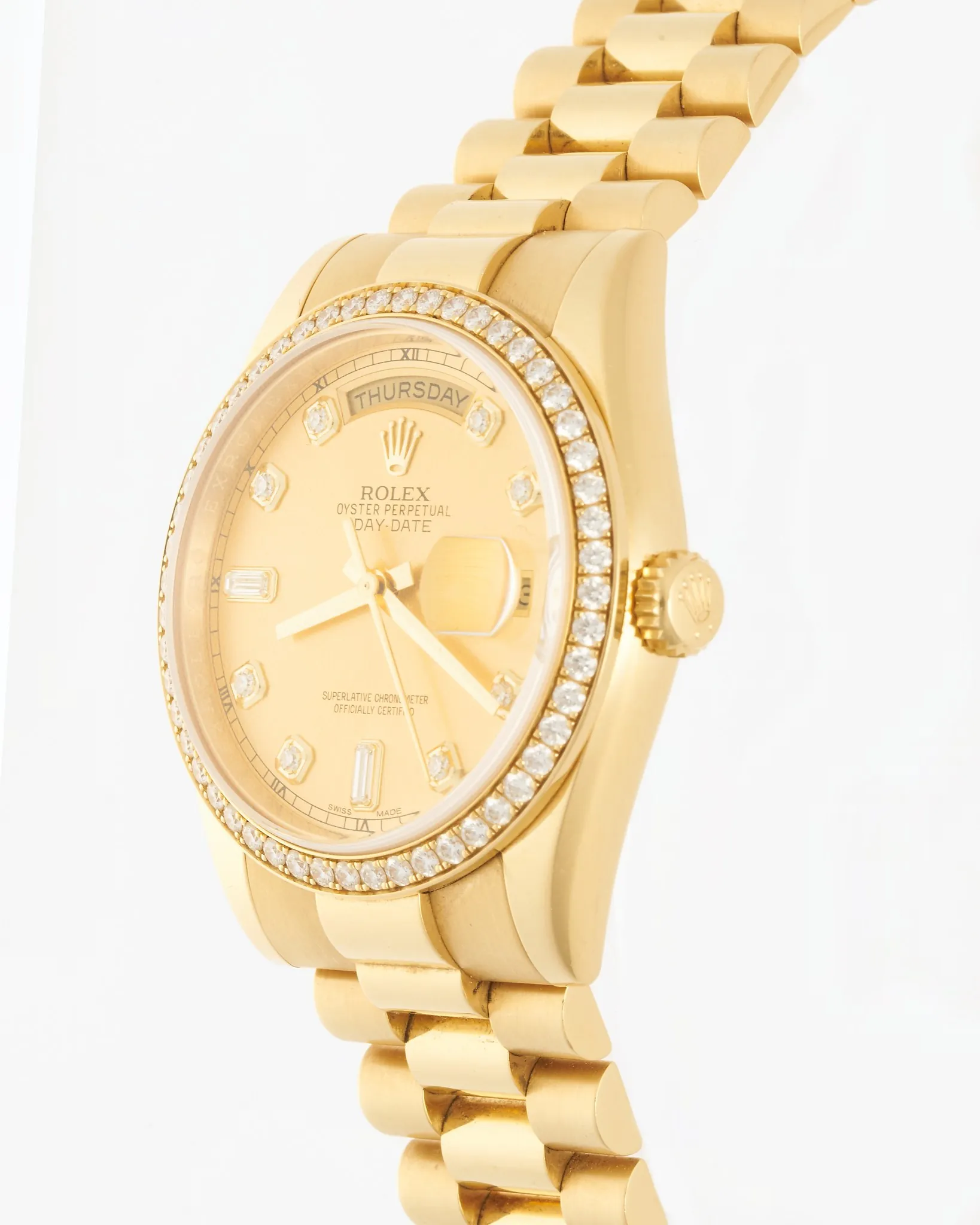 Rolex Daydate 118348 Factory Diamond Dial & Bezel – photo 3