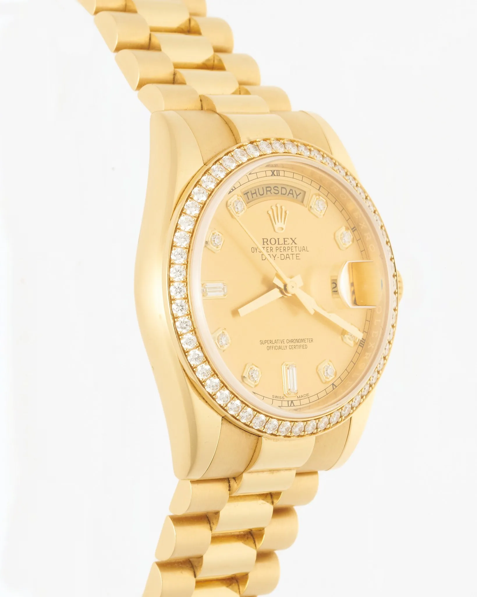 Rolex Daydate 118348 Factory Diamond Dial & Bezel – photo 4