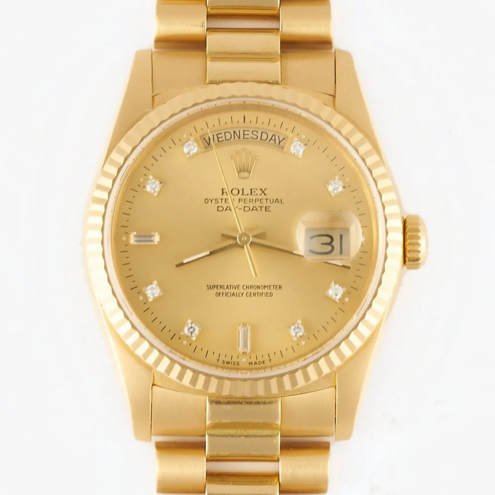 Rolex Daydate 18238 1991 Factory Diamond Dial