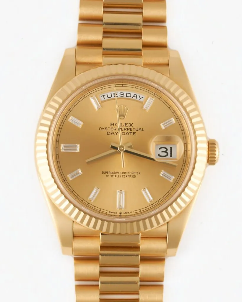 Rolex Daydate 228238 2022 Champagne Baguette