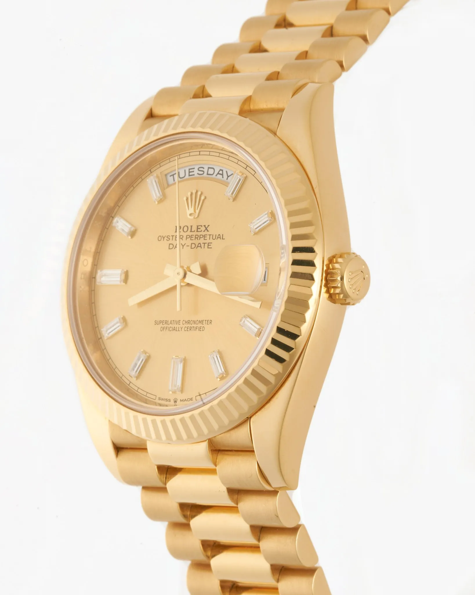 Rolex Daydate 228238 2022 Champagne Baguette – photo 2