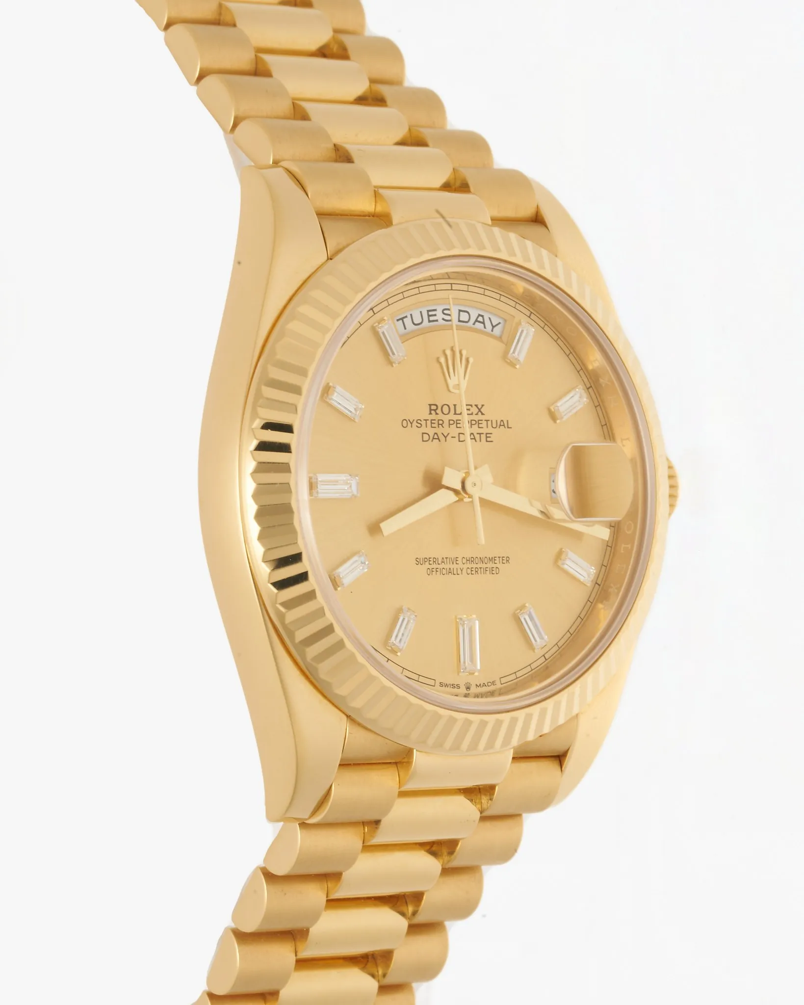 Rolex Daydate 228238 2022 Champagne Baguette – photo 3
